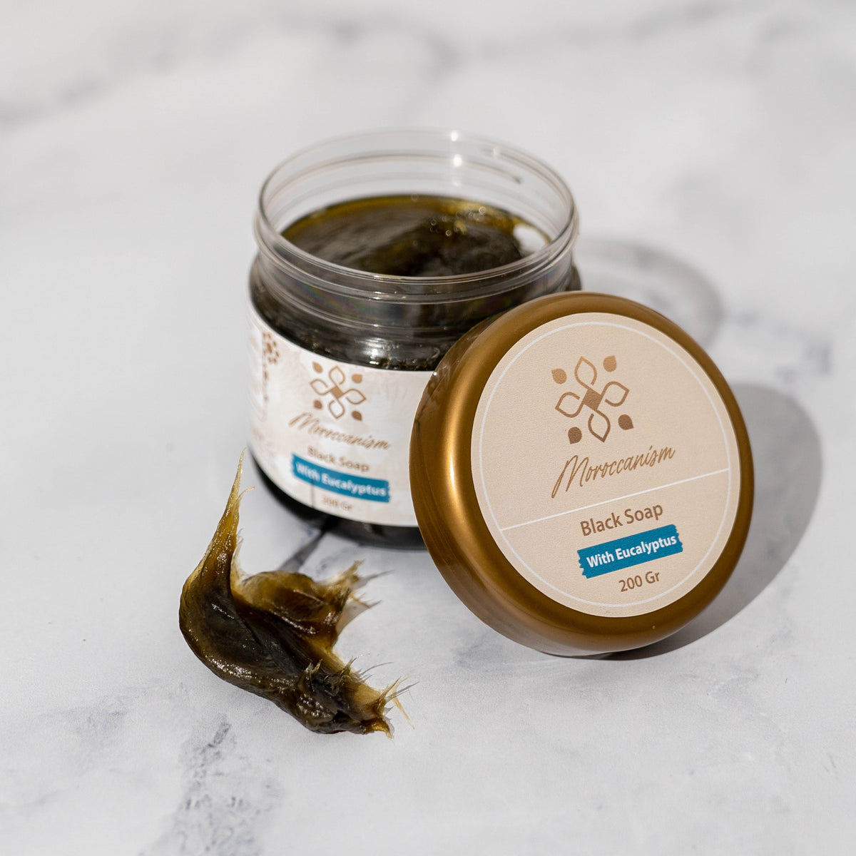 Moroccan Black Soap with Eucalyptus – Deep Cleansing & Refreshing | 200g