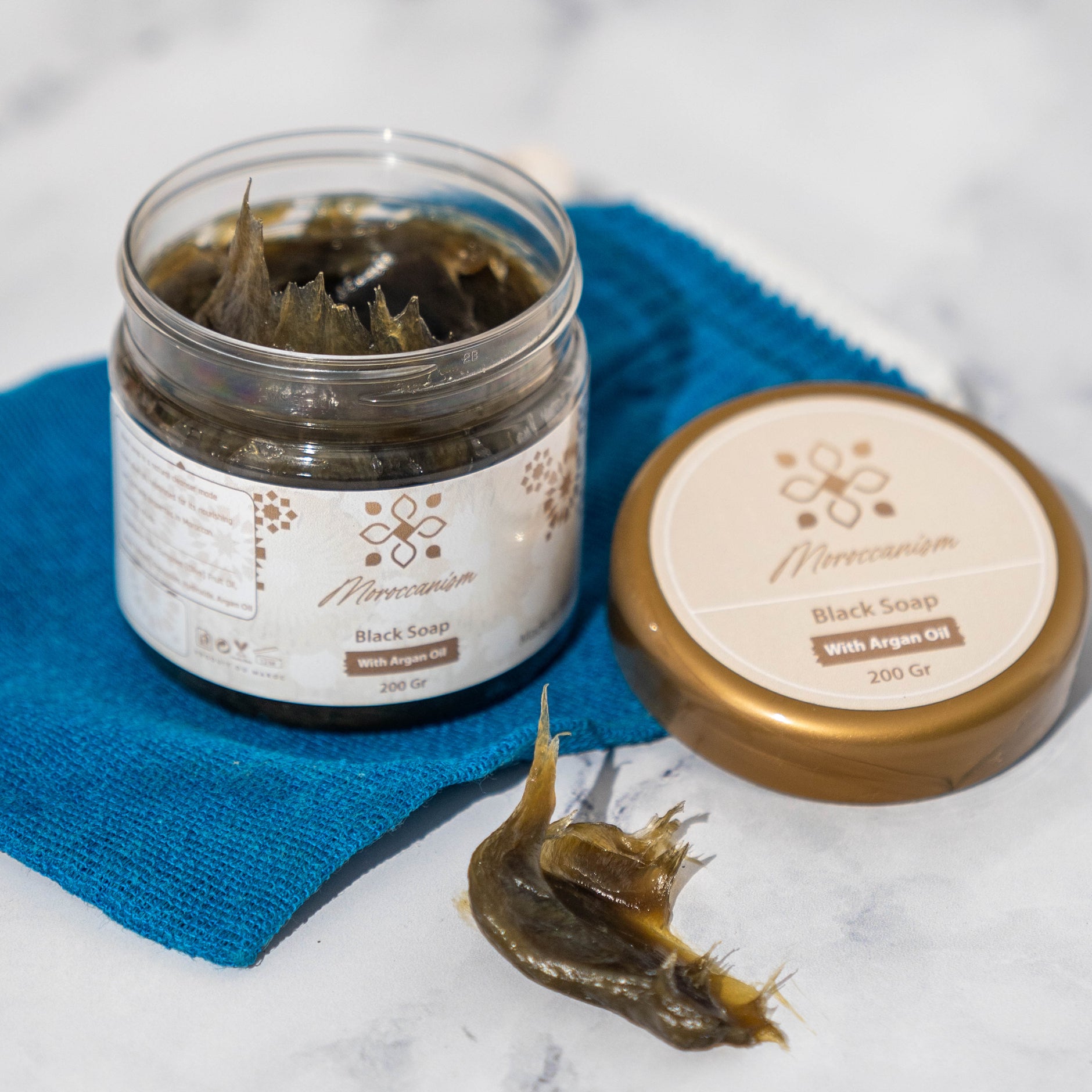 Savon Noir Du Maroc à L'huile D'Argan - 200g Ou 1kg - Cosmétique Olivéa - Neuf