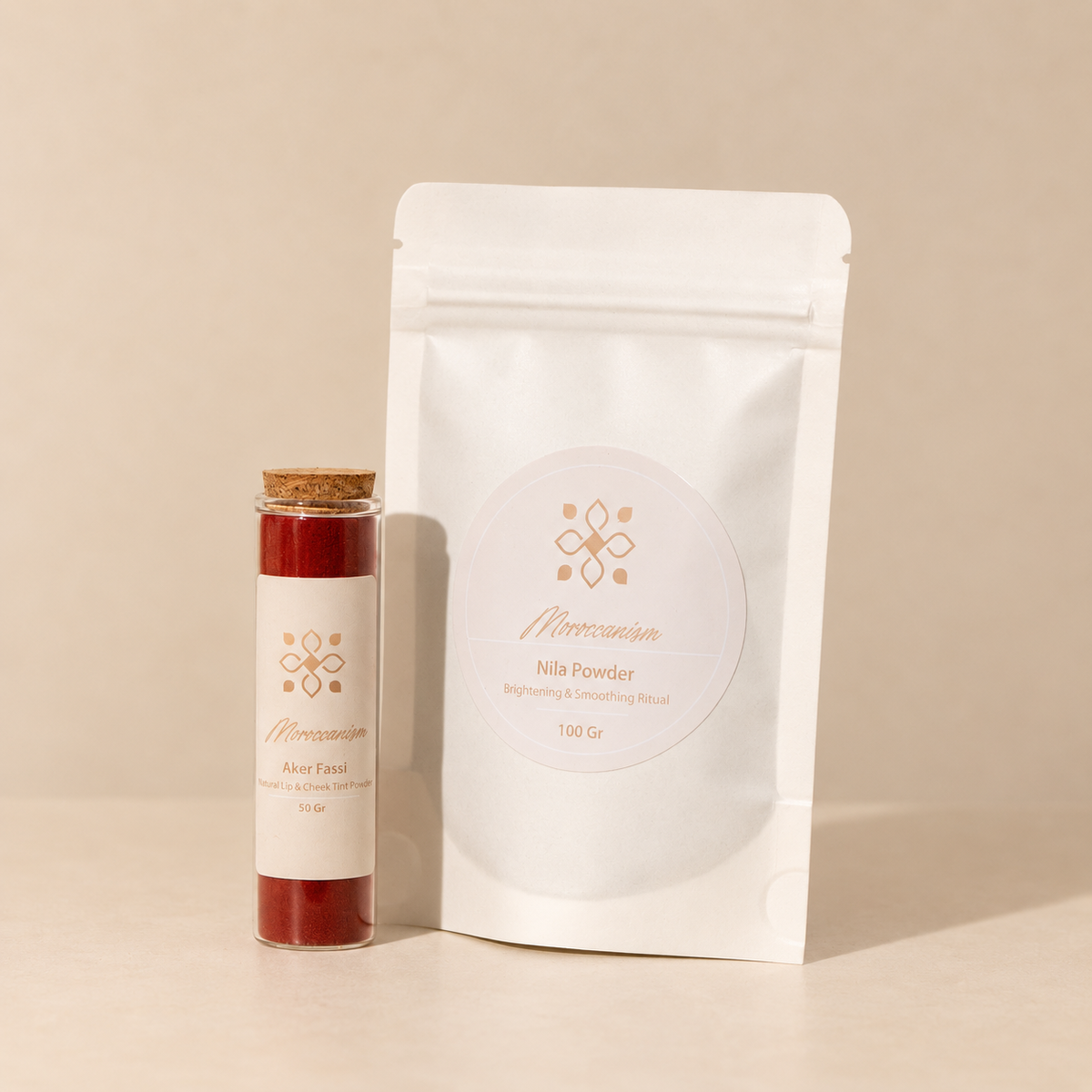 Aker Fassi + Nila Powder - Rituel Éclaircissant &amp; Blush